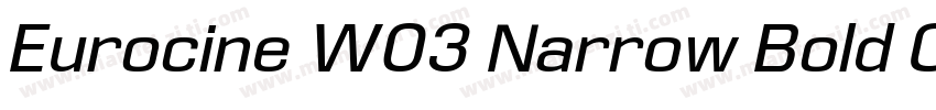 Eurocine W03 Narrow Bold Obl字体转换